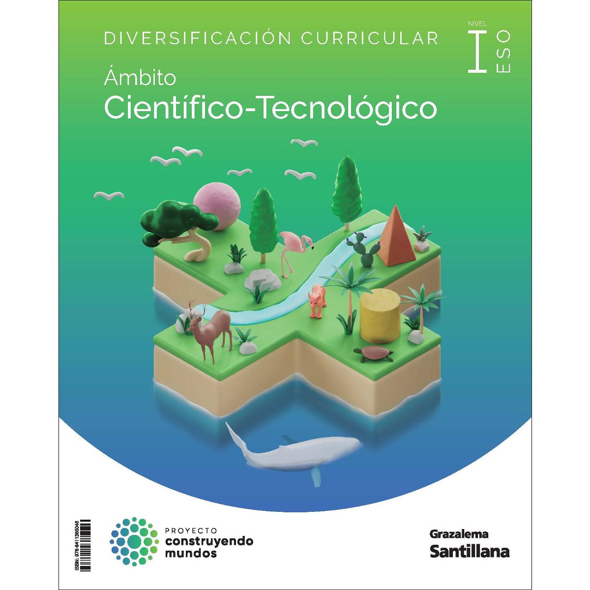 Portada de Diversificación 3 ESO Ámbito Científico-Tecnológico Construyendo Mundos I Grazalema (Tapa blanda).