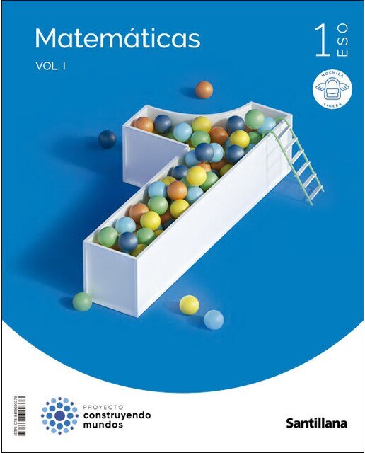 Portada de MATEMATICAS MOCHILA LIGERA 1 ESO CONSTRUYENDO MUNDOS (Tapa blanda).