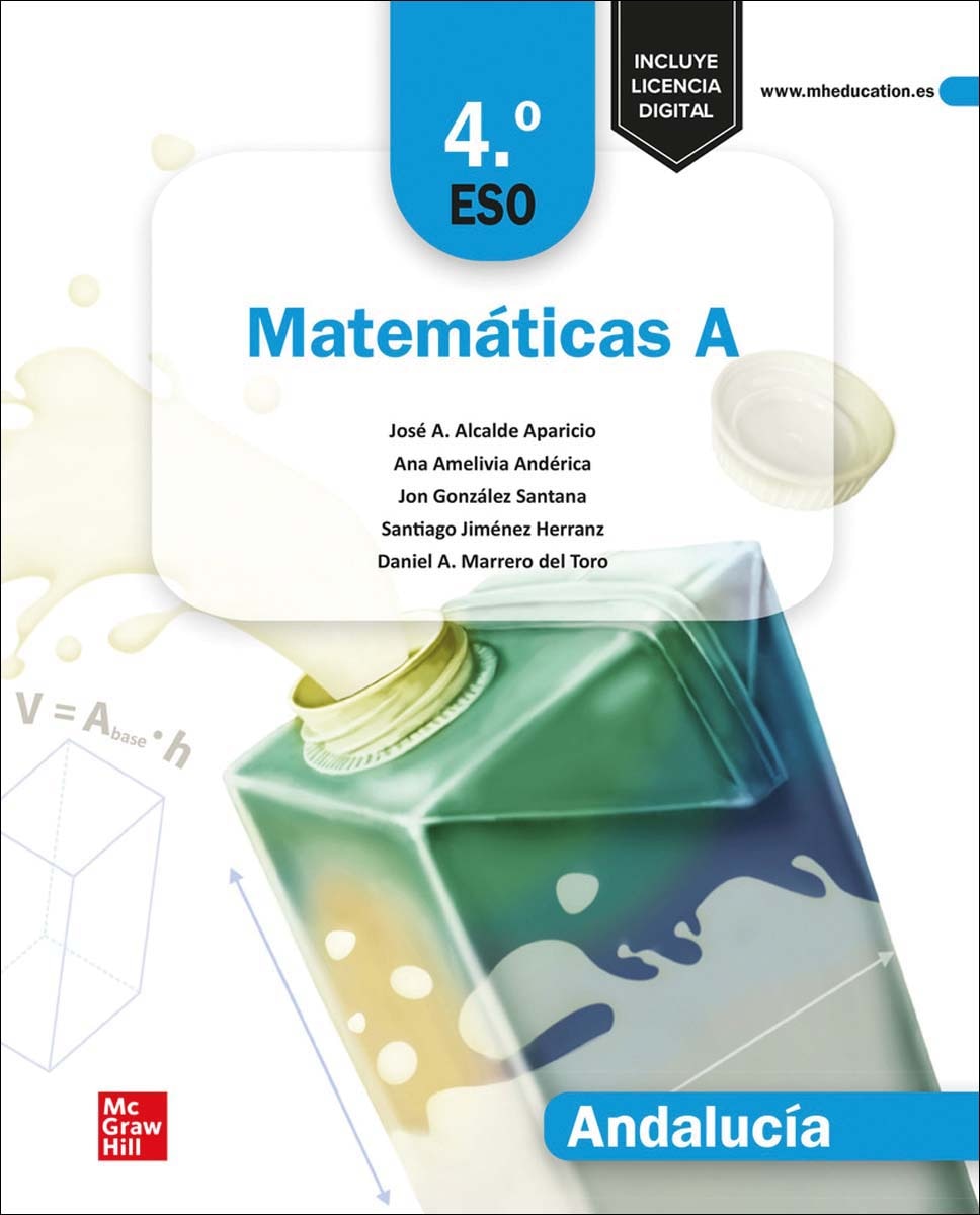 Portada de Matemáticas A 4.º ESO. Andalucía