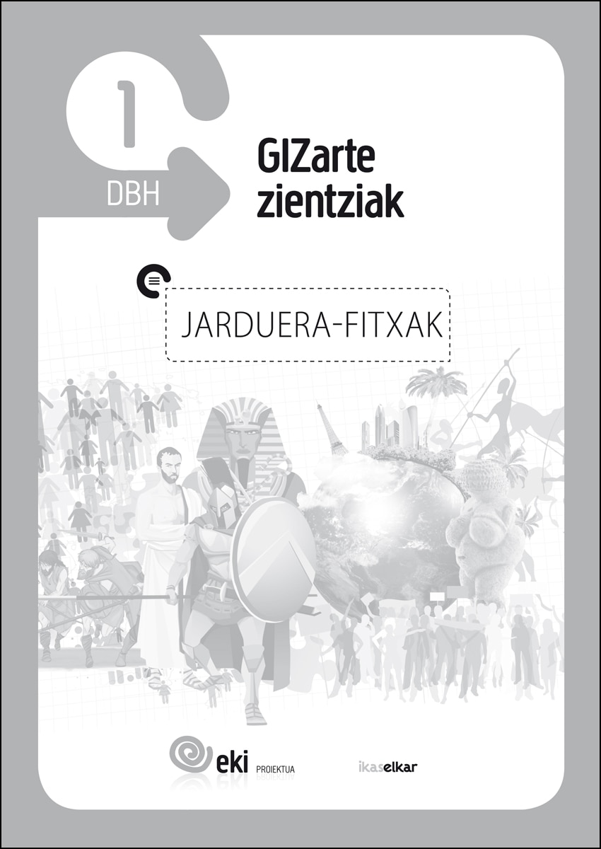 Portada de EKI DBH 1. Gizarte Zientziak 1. Jarduera fitxak (EKI 1) - 9788415586401