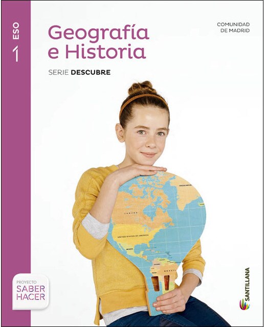 Portada de Geografia e historia madrid serie descubre 1 eso saber hacer (Tapa blanda).