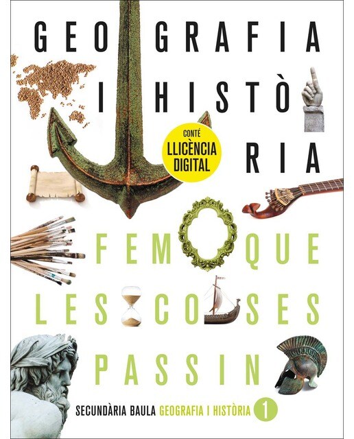 Portada de Geografia i Història 1r d'ESO LA FQLCP (Edició 2022) (Tapa blanda).