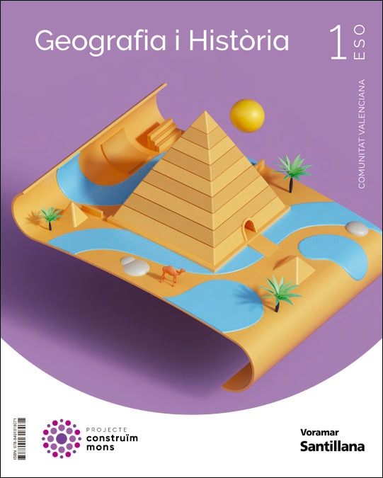 Portada de GEOGRAFIA I HISTORIA 1 ESO CONSTRUIM MONS (Tapa blanda).