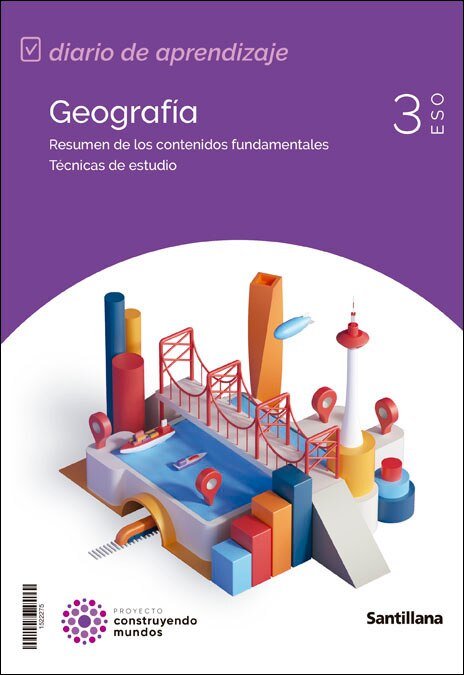 Portada de 3ESO GEOGRAFIA MEC CONSTRUYENDO MUNDOS SANTILLANA (Tapa blanda).