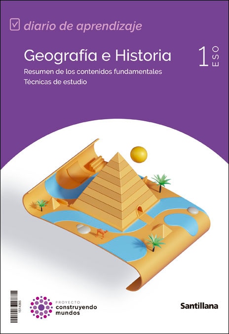 Portada de GEOGRAFIA E HISTORIA C-MANCHA 1 ESO CONSTRUYENDO MUNDOS (Tapa blanda).