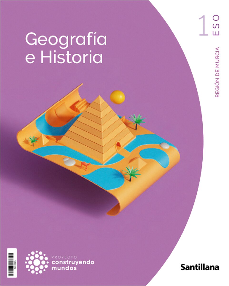 Portada de 1ESO GEOGRAFIA E HISTORIA MURCIA CONSTRUYENDO MUNDOS (Tapa blanda).