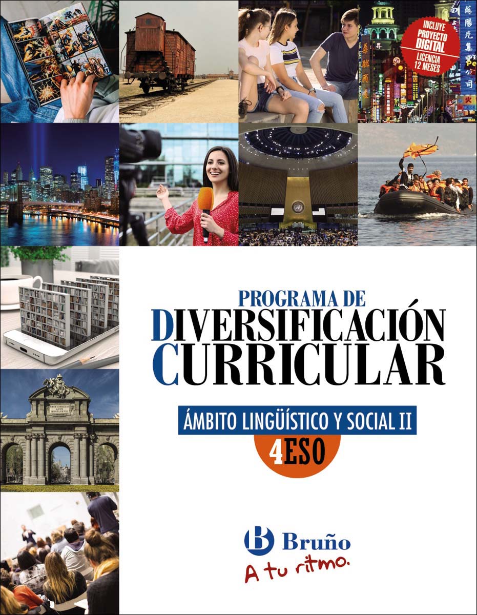 Imagen 0 de Diversificación Curricular Ámbito Lingüístico y Social 4 ESO A tu ritmo (Tapa blanda)
