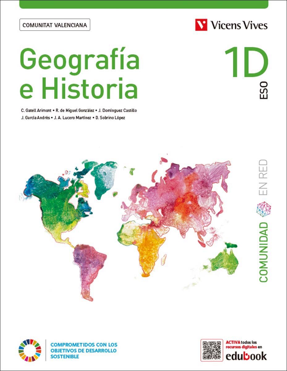 Portada de Geografia e Historia 1D. Diversidad. Comunitat Valenciana (Comunidad en Red) (Tapa blanda).
