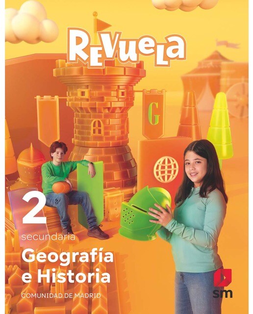 Portada de Geografía e Historia. 2 Secundaria. Revuela. Comunidad de Madrid (Tapa blanda).