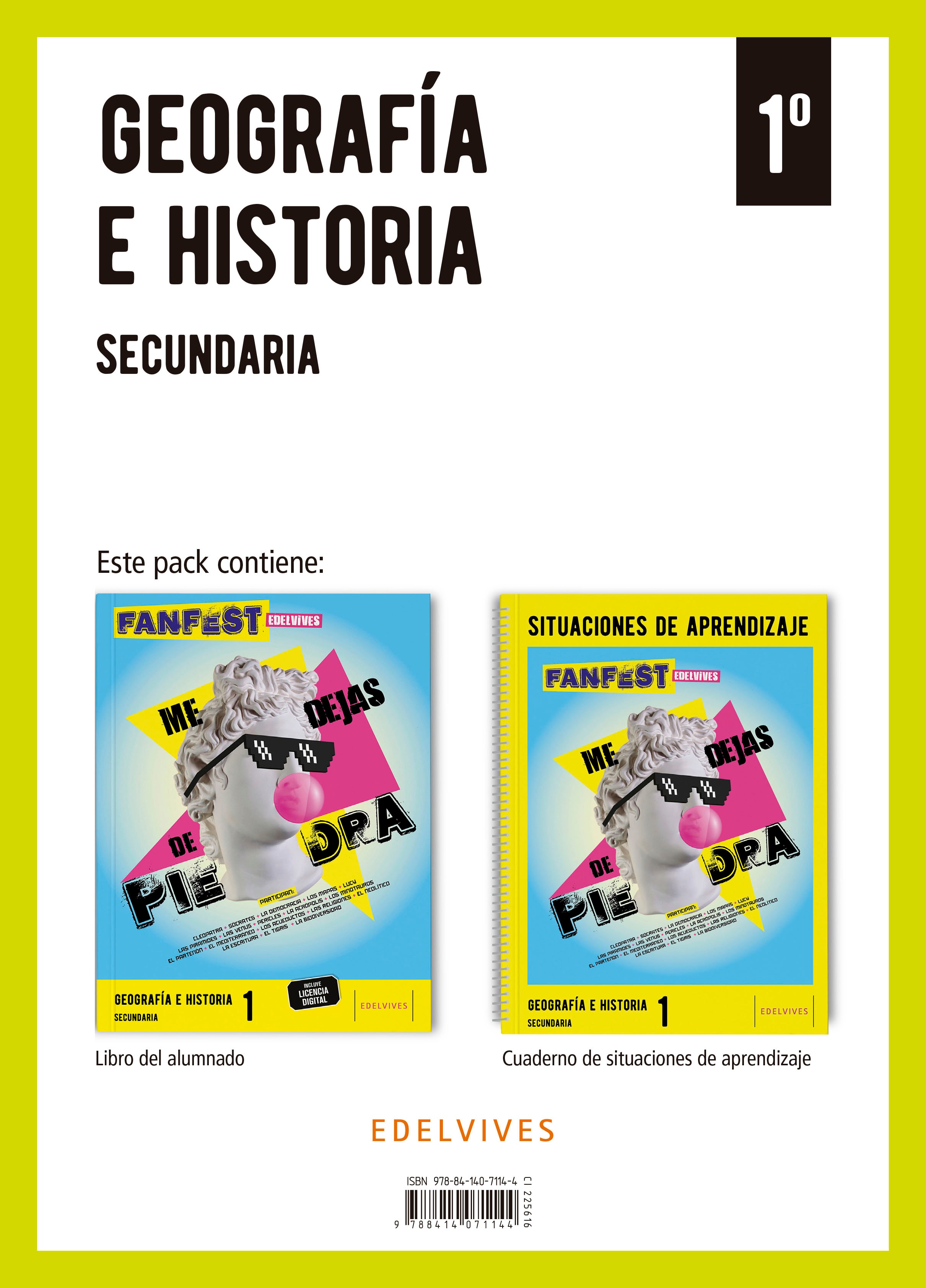 Portada de Proyecto: FanFest. Geografía e Historia 1 Secundaria. Libro del alumnado + Cuaderno