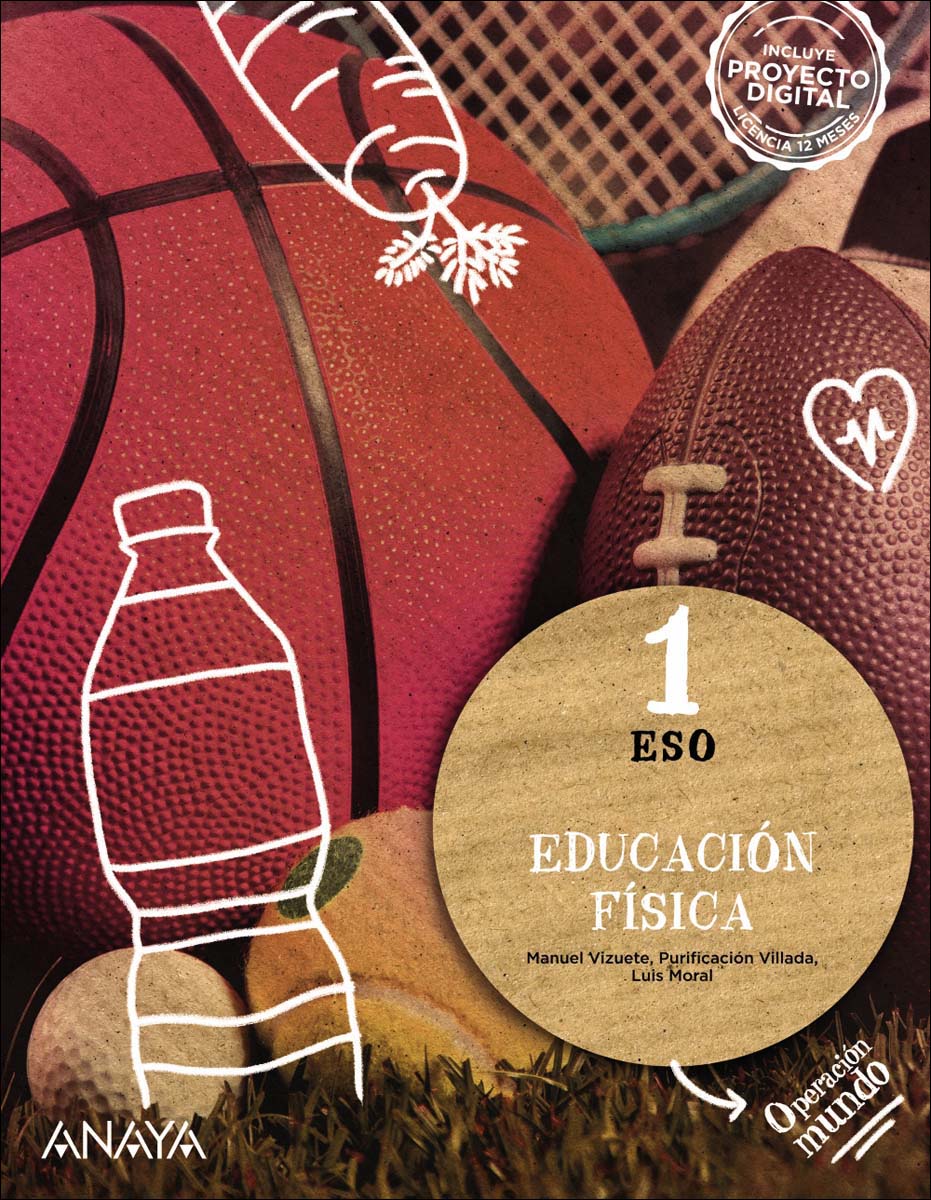 Portada de Educación Física 1. (Tapa blanda).