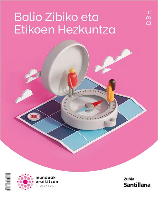 Portada de BALIO ZIBIKOEN ETA ETIKOEN HEZKUNTZA DBH MUNDUAK ERAIKITZEN (Tapa blanda).