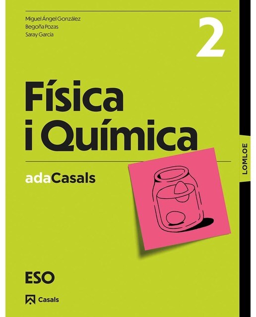 Portada de Llibre guia Física i Química 2 ESO ADA LOMLOE.