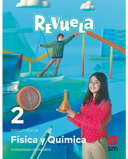 Portada de Física y Química. 2 Secundaria. Revuela. Comunidad de Madrid (Tapa blanda).