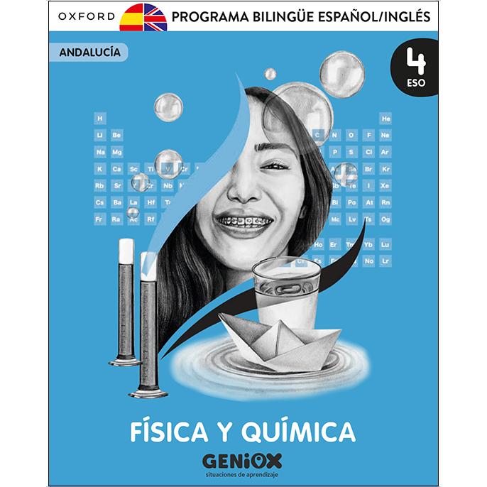 Portada de Física y Química 4º ESO. Pack Programa Bilingüe. GENiOX Situaciones de aprendizaje (Andalucía).