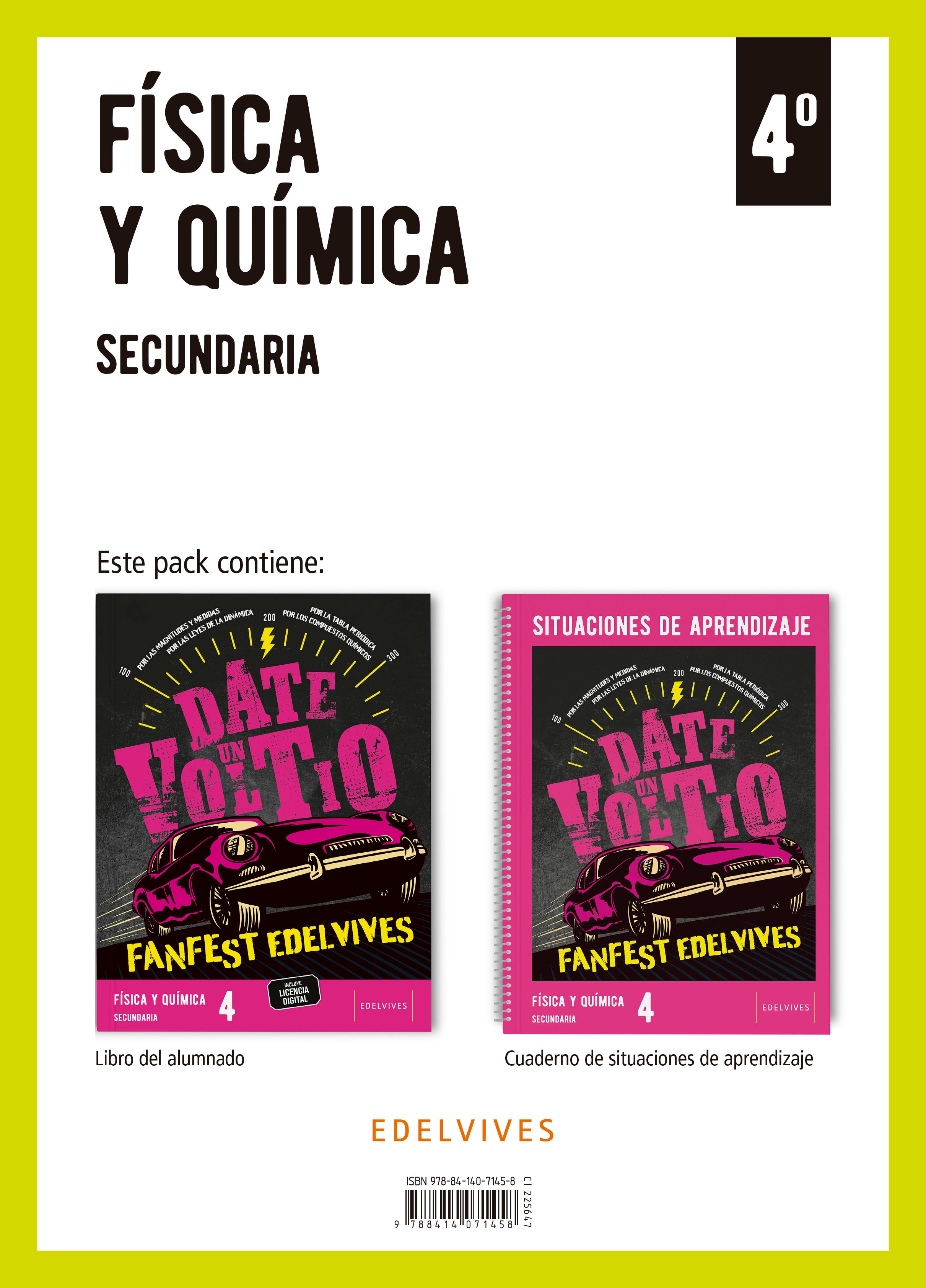 Portada de Proyecto: FanFest. Física y Química 4 Secundaria. Libro del alumnado + Cuaderno