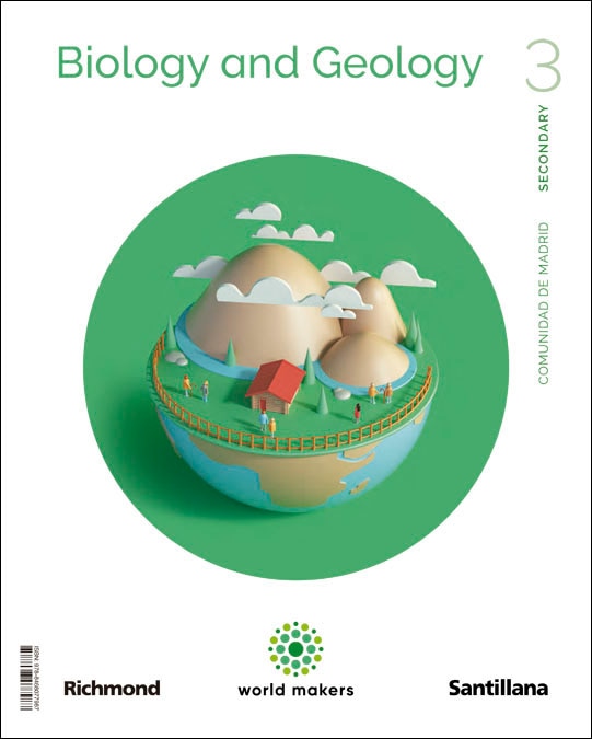 Portada de BIOLOGY & GEOLOGY MADRID 3 ESO WORLD MAKERS (Tapa blanda).