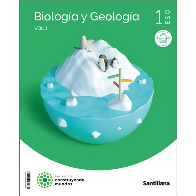Portada de BIOLOGIA Y GEOLOGIA MOCHILA LIGERA 1 ESO CONSTRUYENDO MUNDOS (Tapa blanda).