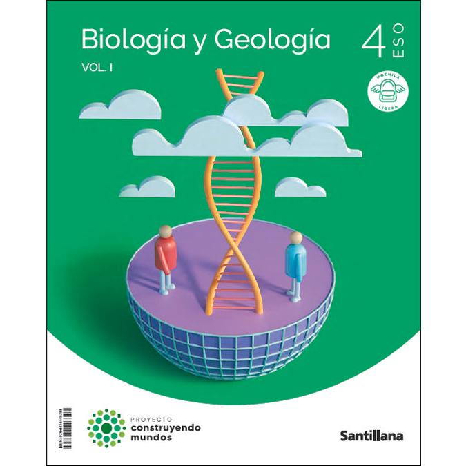Portada de BIOLOGIA Y GEOLOGIA MOCHILA LIGERA 4 ESO CONSTRUYENDO MUNDOS (Tapa blanda).