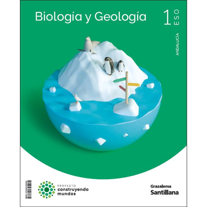 Portada de BIOLOGÍA Y GEOLOGÍA 1ESO COSTRUYENDO MUNDOS SANTILLANA GRAZALEMA (Tapa blanda).