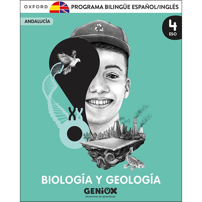 Portada de Biología y Geología 4º ESO. Pack Programa Bilingüe. GENiOX Situaciones de aprendizaje (Andalucía).
