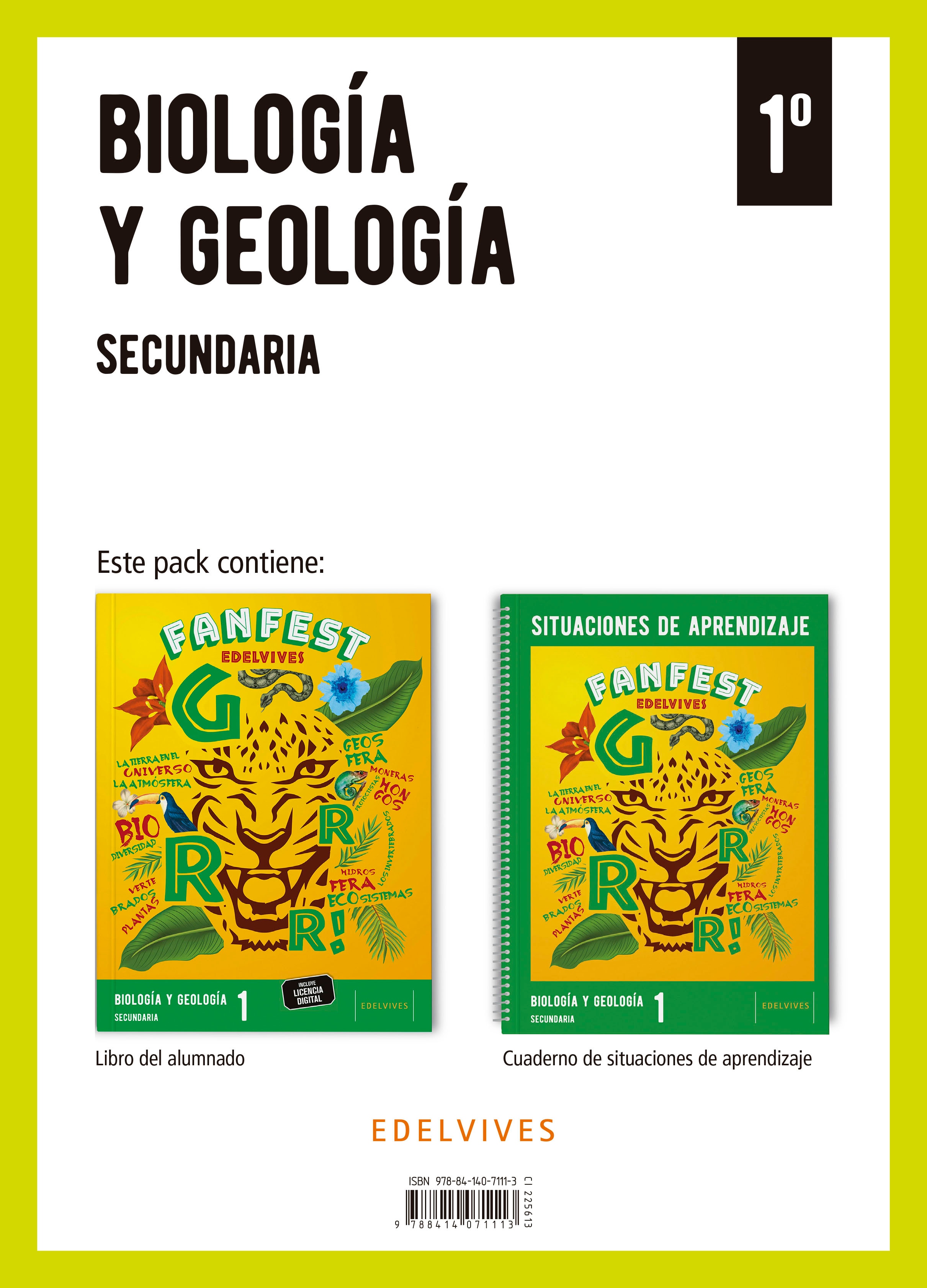 Portada de Proyecto: FanFest. Biología y Geología 1 Secundaria. Libro del alumnado + Cuaderno