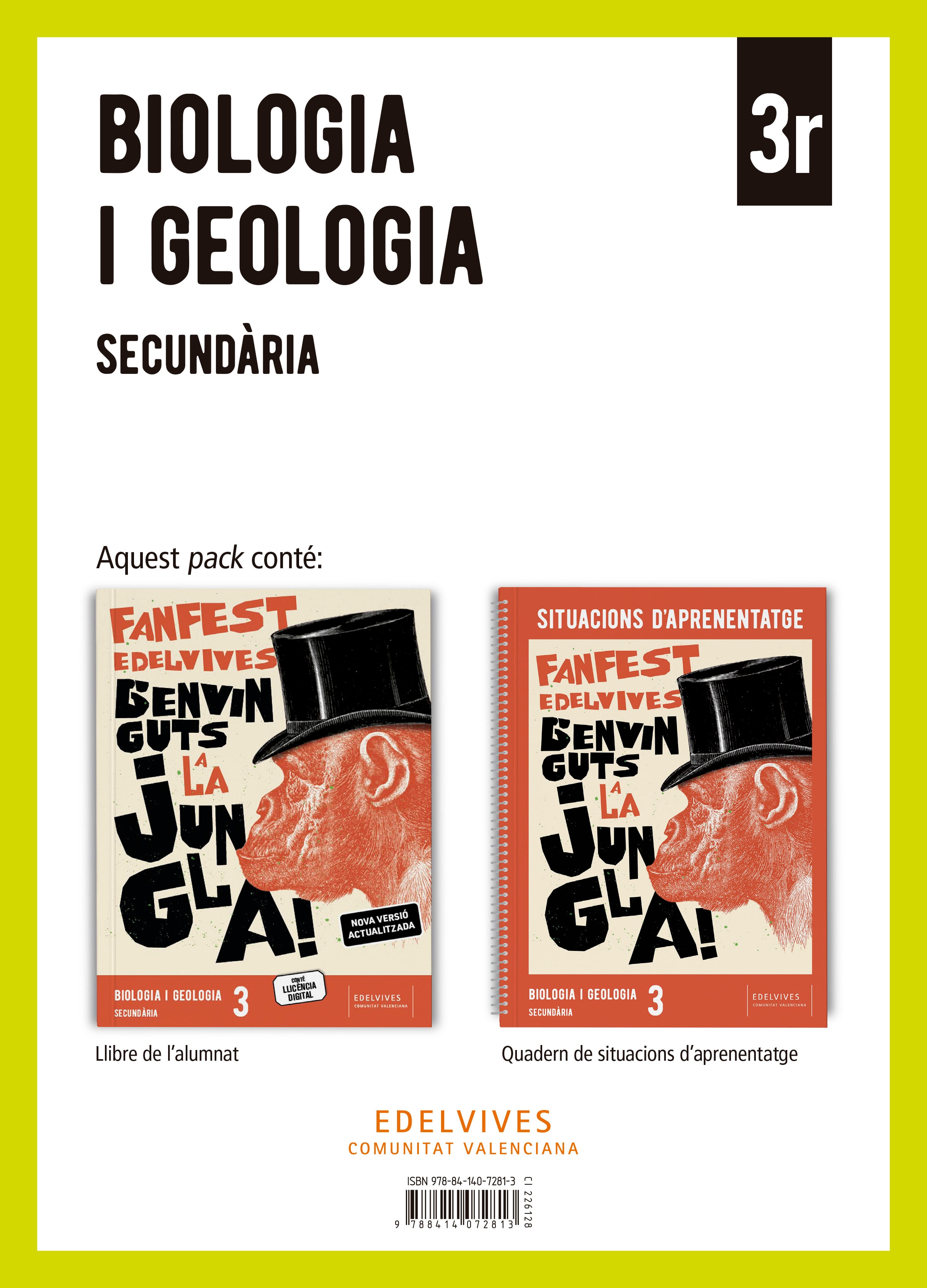 Portada de BIOLOGIA I GEOLOGIA 3R ESO + QUADERN CV (Tapa blanda).