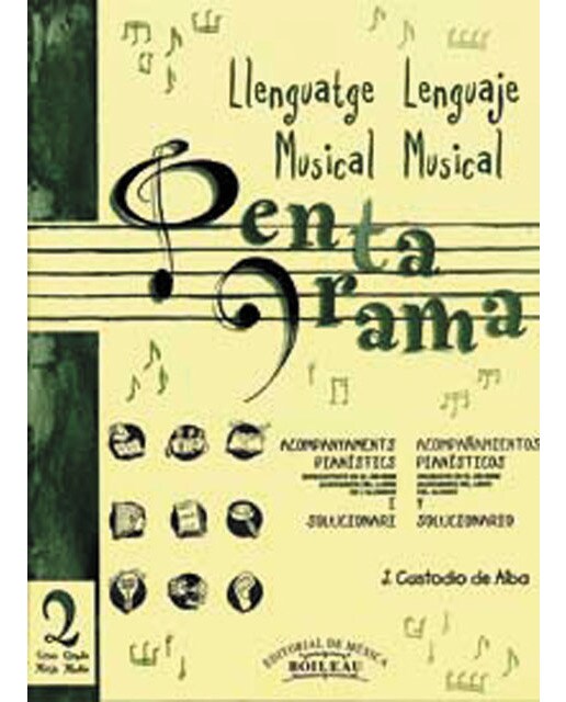 Pentagrama II Grau Mitjà-Grado Medio Acomp.-Soluc.: Acompanyaments pianístics i Solucionari-Acompañamientos pianísticos y Solucionario.