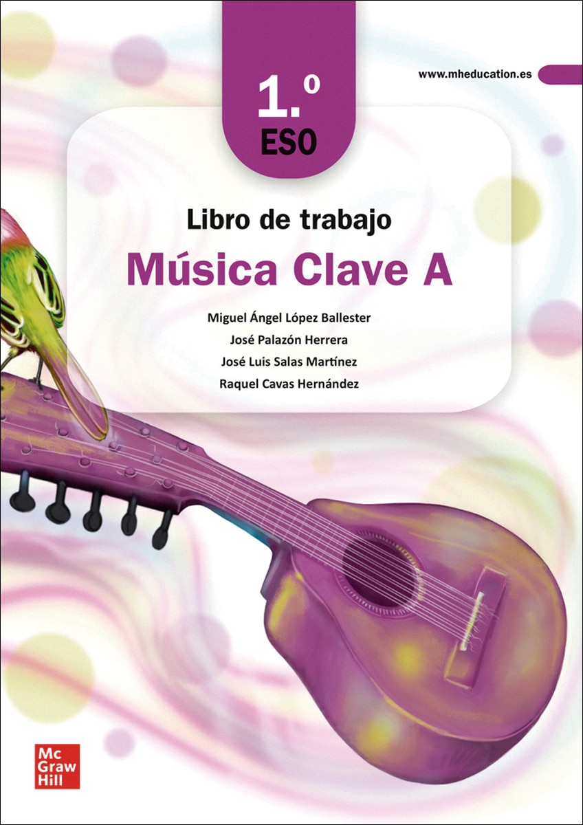 Portada de Libro de trabajo Música Clave A - 1.º ESO