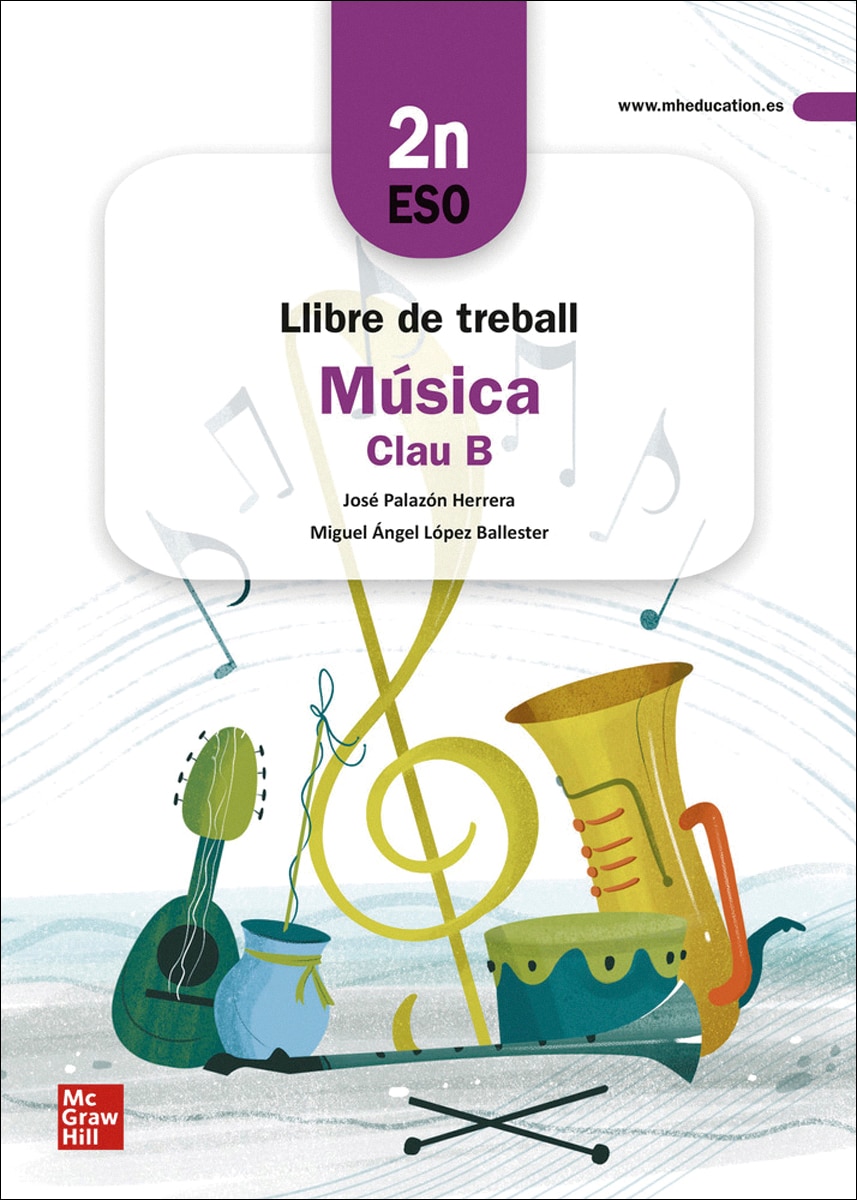Portada de Llibre de treball Música Clau B - 2n ESO