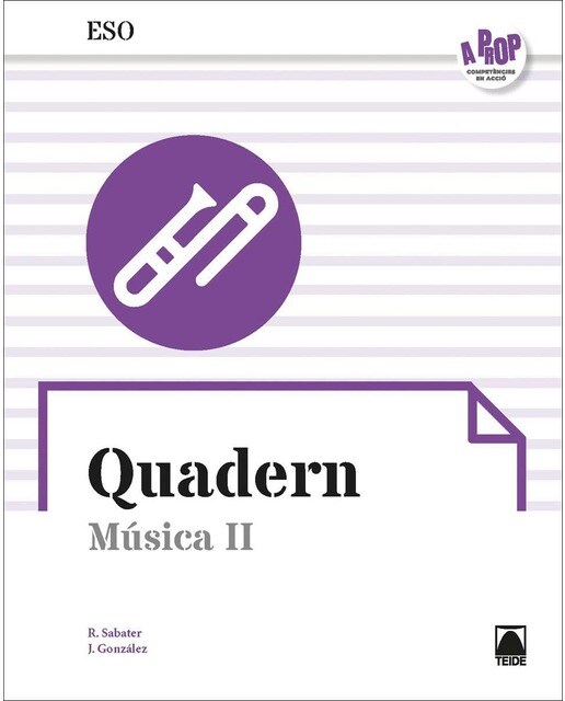 Quadern. Música II ESO (CAT) - ed. 2019 (Tapa blanda) 1
