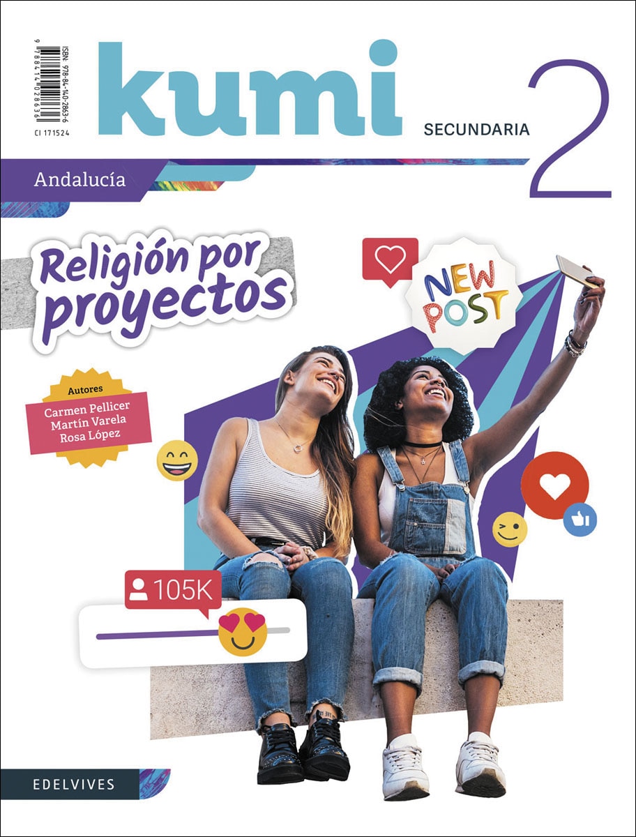 Portada de Religión por proyectos - Kumi 2 ESO. Ed. Andalucía (Tapa blanda).