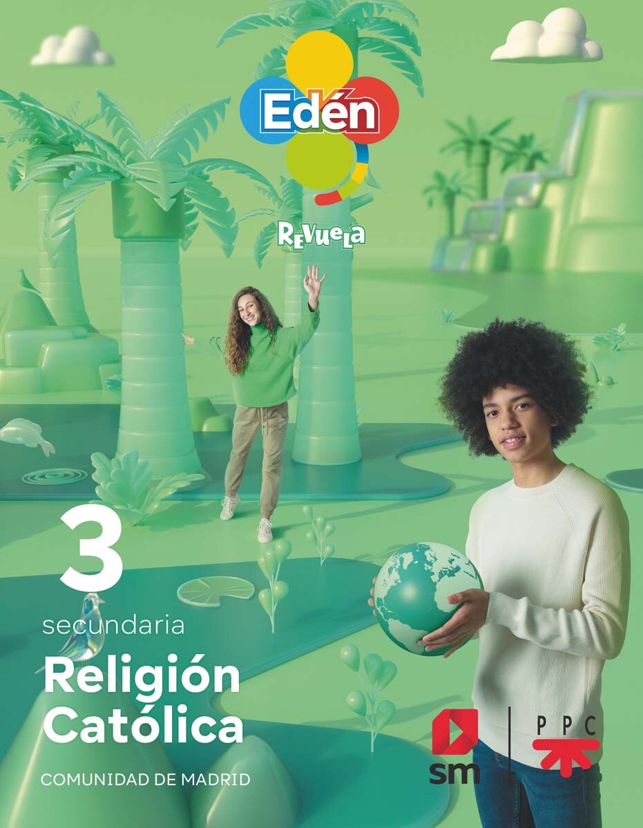 Portada de Religión católica. 3 ESO Edén. Revuela. Comunidad de Madrid (Tapa blanda).