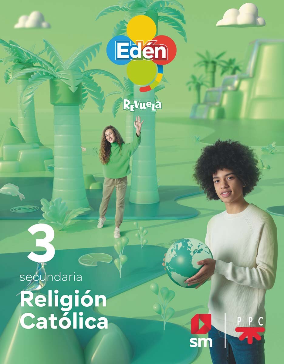 Portada de Erlijio Katolikoa, DBH 3. Eden Hegan (Euskera) (Tapa blanda).