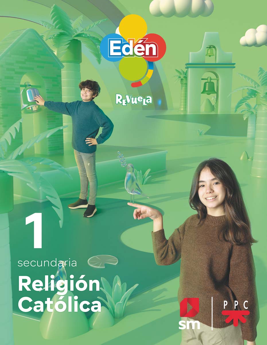 Portada de Relixión Católica. 1 ESO Edén. Revoa (Gallego)