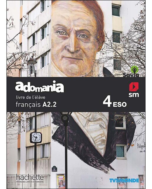 Portada de Francés Adomania. 4 ESO. Savia (Tapa blanda).