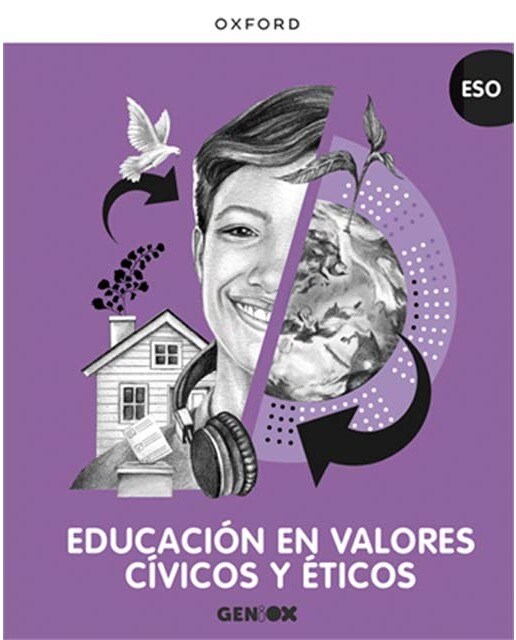 Portada de Educación en Valores Cívicos y Éticos ESO. Libro del estudiante. GENiOX.