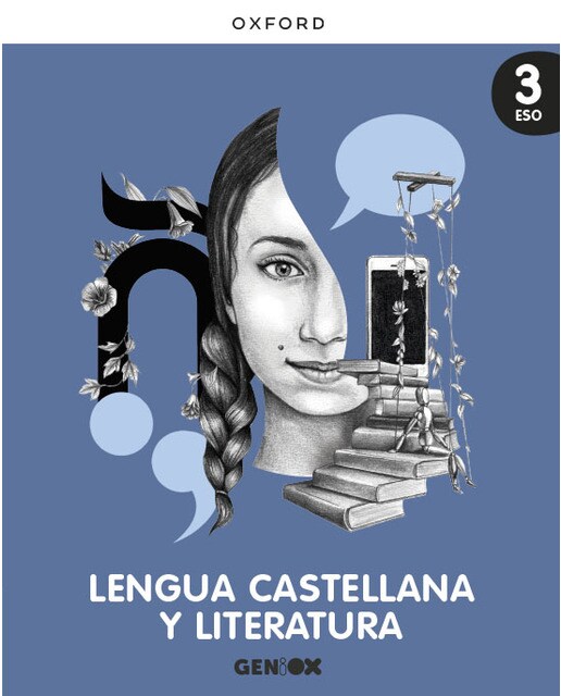 Portada de Lengua Castellana y Literatura 3º ESO. Libro del estudiante. GENiOX.
