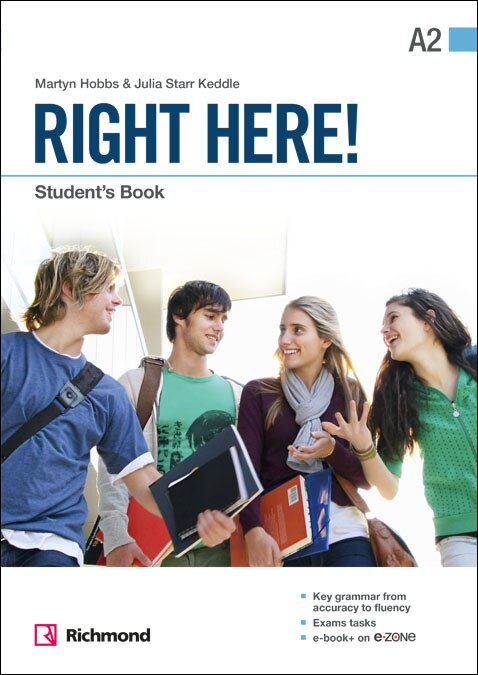 Portada de RIGHT HERE! A2 STUDENT'S PACK - 9788466837415