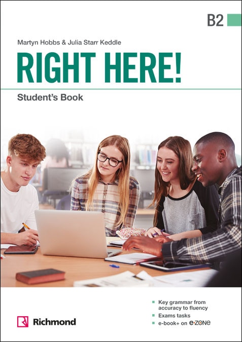 Portada de RIGHT HERE! B2 STUDENT'S PACK - 9788466837439