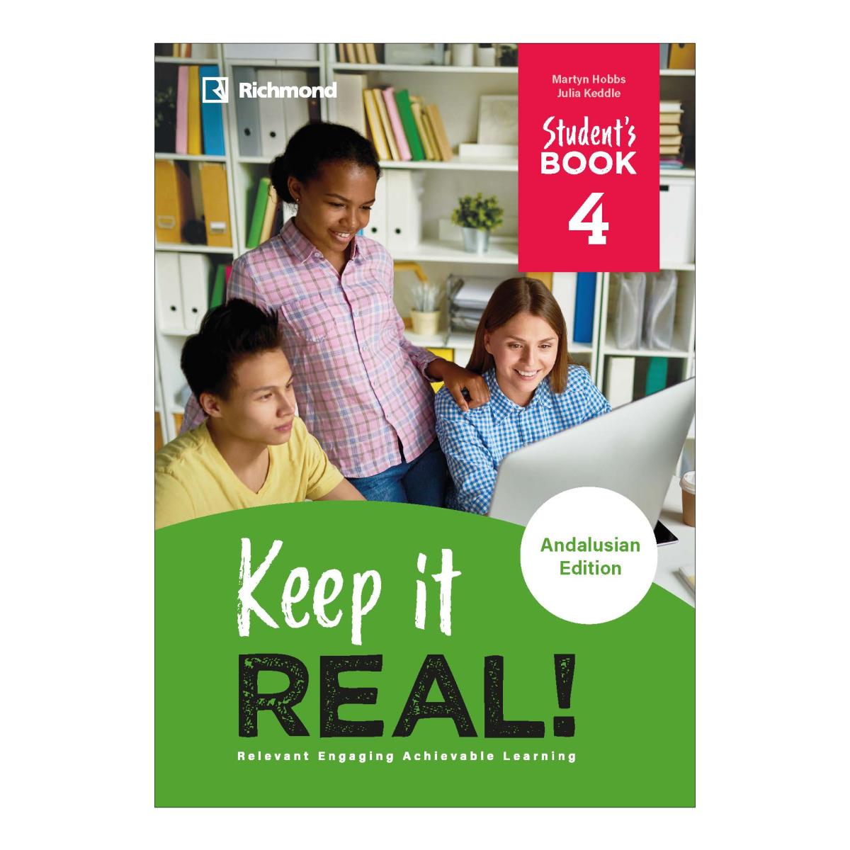 Portada de KEEP IT REAL! 4 STUDENT'S ANDALUCIA (Tapa blanda).