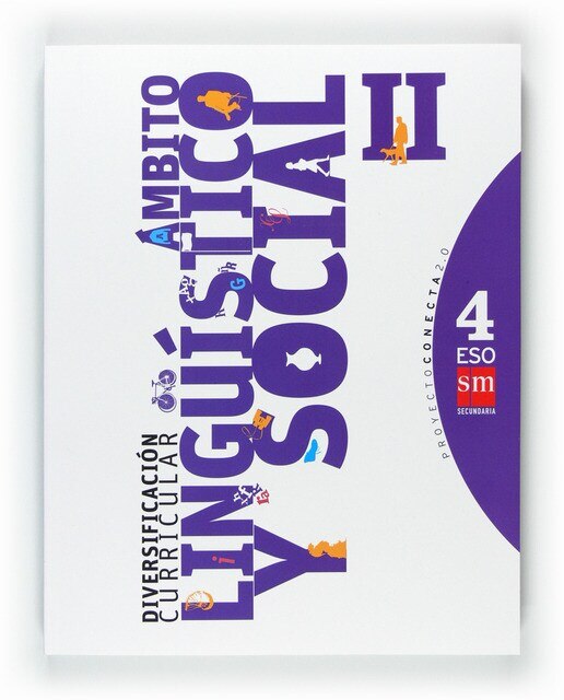 Portada de Diversificación curricular, ámbito lingüístico y social II. 4 ESO. Conecta 2.0.