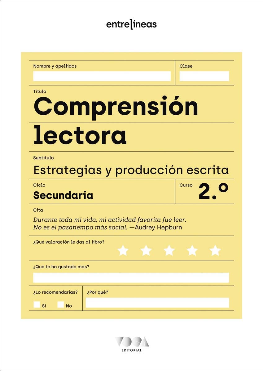 Portada de Entrelíneas 2. Comprensión lectora, estrategias y producción escrita