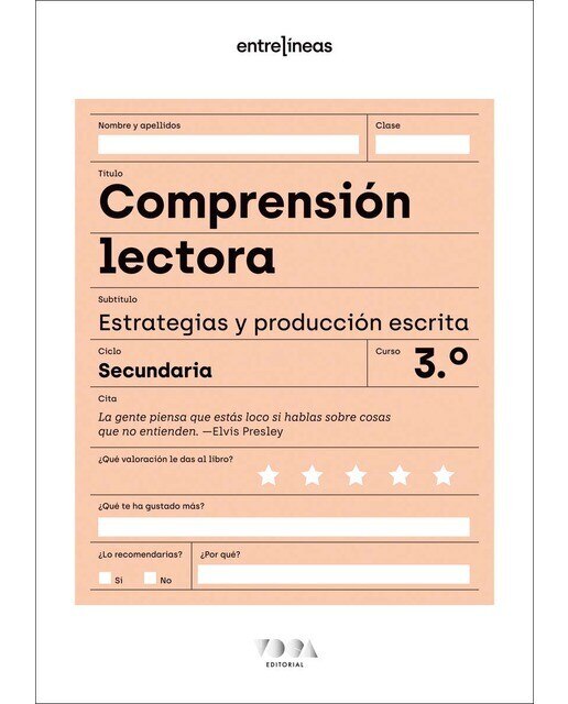 Portada de Entrelíneas 3. Comprensión lectora, estrategias y producción escrita