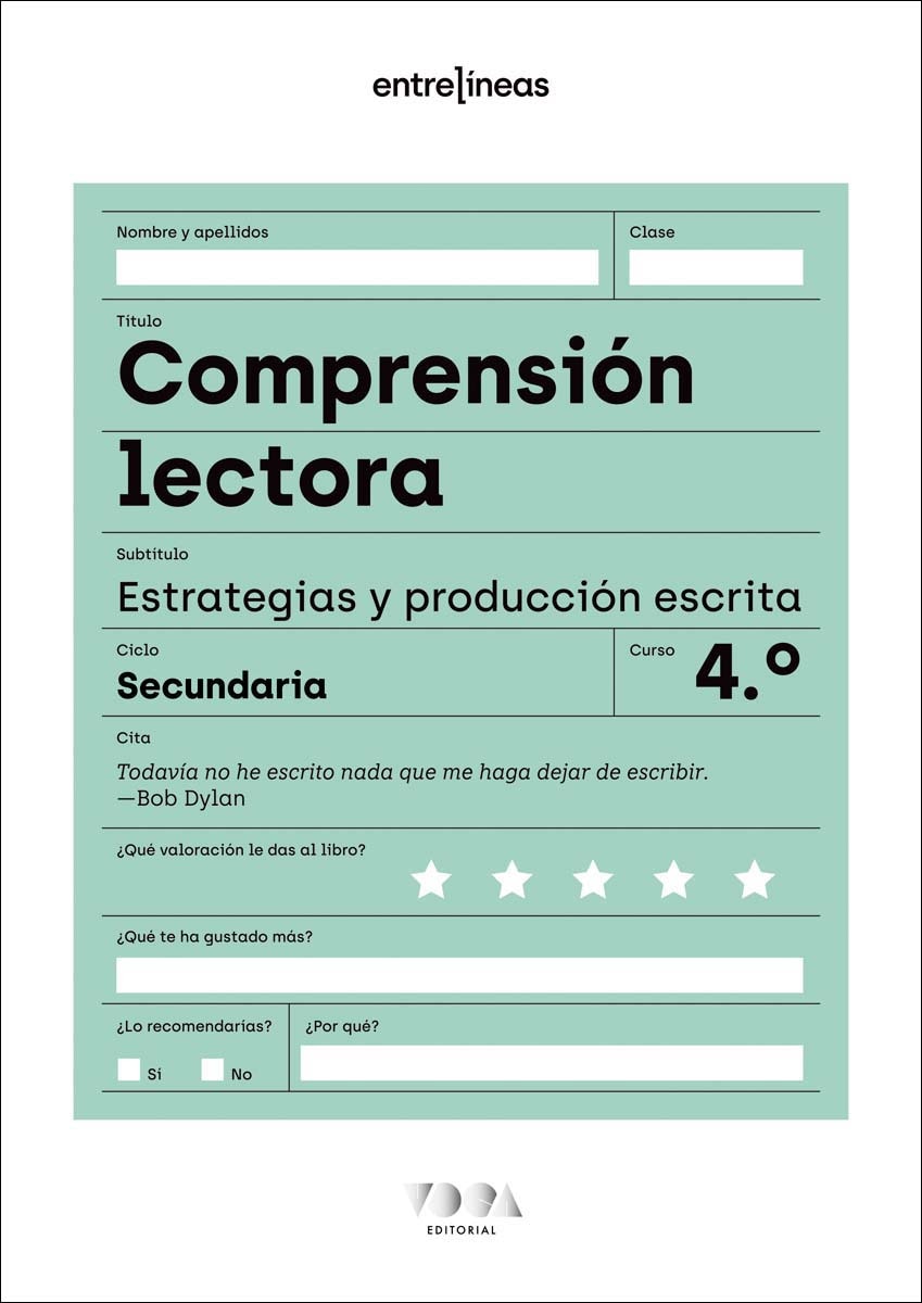Portada de Entrelíneas 4. Comprensión lectora, estrategias y producción escrita