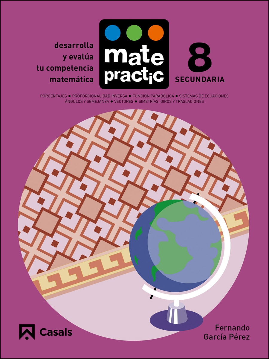 Portada de Cuaderno Matepractic 8 Secundaria.