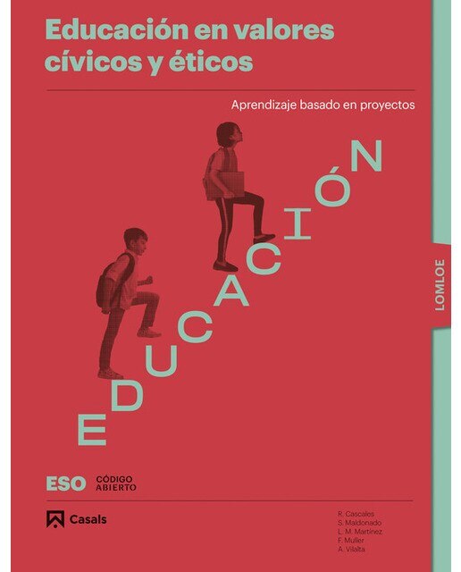 Portada de Educación en valores cívicos y éticos. Por proyectos. Primer Ciclo ESO LOMLOE.