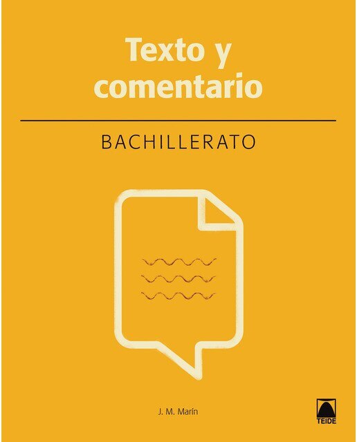 Portada de Texto y comentario 1. Lengua y literatura. Bachillerato (nueva ed.) (Tapa blanda).