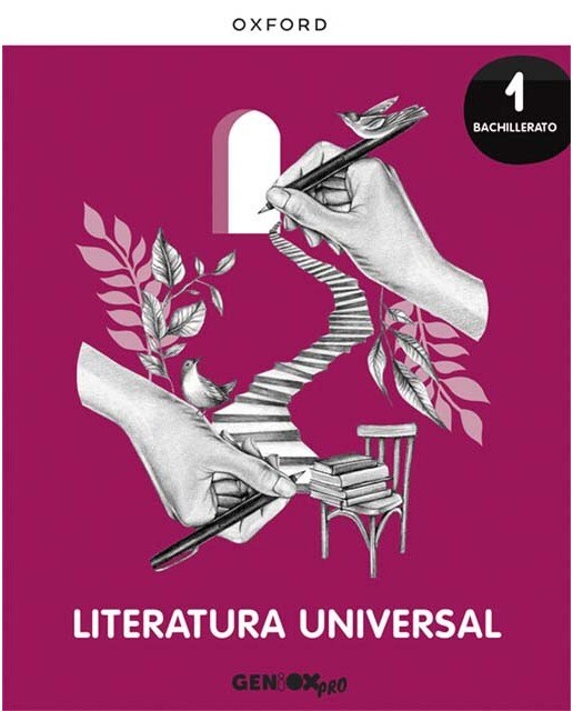 Portada de Literatura Universal 1º Bachillerato. Libro del estudiante. GENiOX PRO.