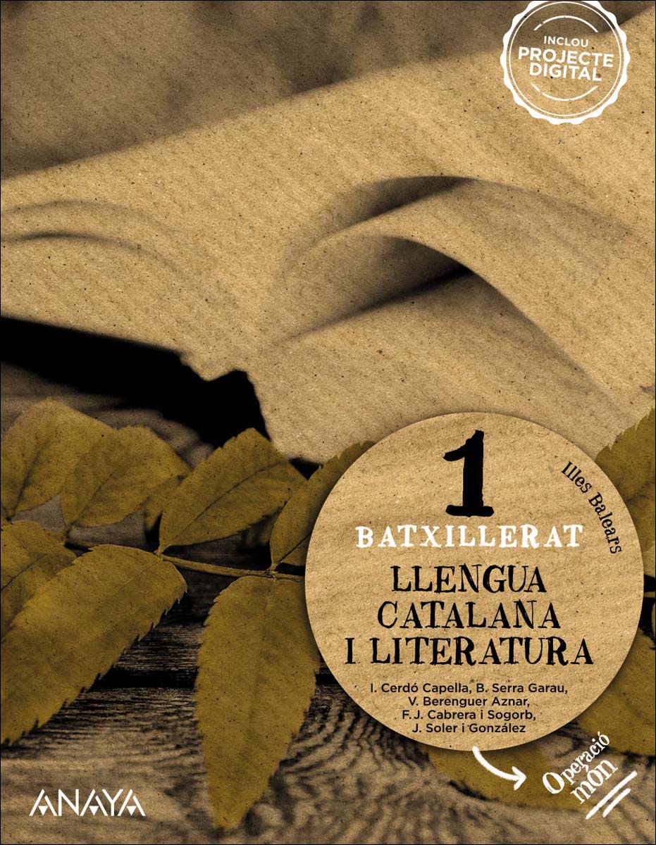 Portada de Llengua catalana i literatura 1. (Tapa blanda).